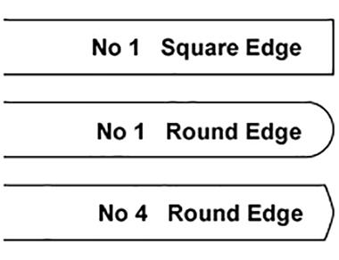 Skived Edges for Stainless Steel edging