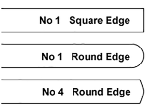 Skived Edges for Stainless Steel edging